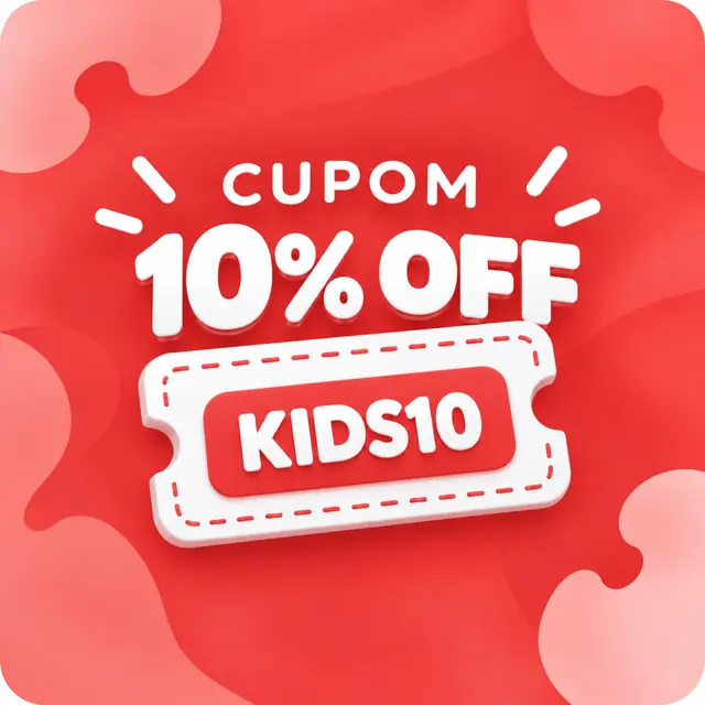 Cupom KIDS10 com 10% de desconto