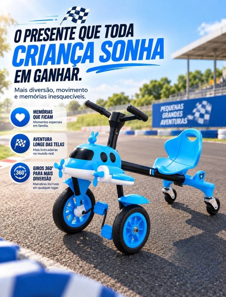 AeroKids azul: memórias que ficam, aventura longe das telas e giros 360°